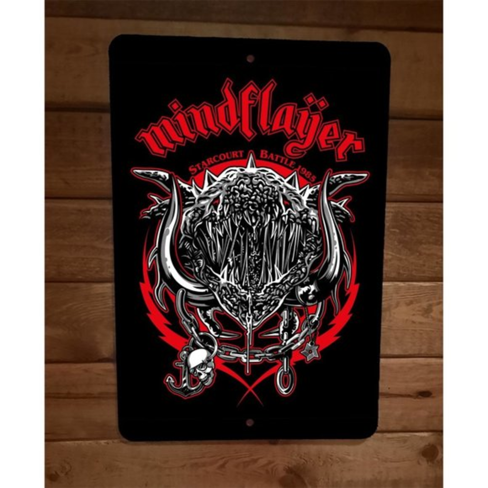 Starcourt Battle 1985 Mind Flayer Motorhead 8x12 Metal Wall Sign